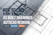 pdf to cad conversion as built drawing autocad drafting redraw floor plan