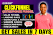 create converting clickfunnel, sales funnel, landing page, gohighlevel website
