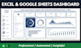 design professional excel google sheets dashboards templates for data analysis