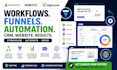 build dubsado workflow, simvoly funnel, gohighlevel CRM automation, website