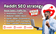 position ai tools, website or products via reddit SEO post