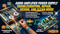 audio amplifier power supply troubleshooting, repair, design, and clean noise