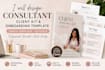 design consultant client kit, onboarding, canva template, editable