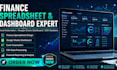 design finance spreadsheet, google sheets dashboard, excel, pricing calculator