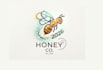 create modern honey bee logo t shirt design