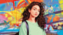 create a face into color vector art portrait