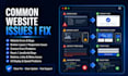 fix website bugs, errors and performance issues