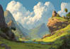 create landscape illustrations and scenery