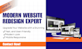 build, rebuild website design into react websites