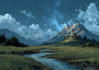 draw a natural landscape and background illustration