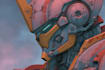 custom futuristic mecha robot character art