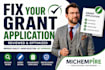 review edit and optimize your grant application for submission