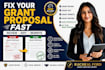review and rewrite your grant proposal for better approval