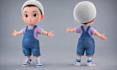 design chibi and cute 3d models, cartoon character and do 3d character rigging