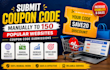 submit coupon code manually to 150 popular websites coupon code submissions