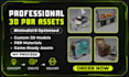 create optimized 3d pbr assets weapons objects and environmental elements