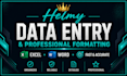 do professional data entry and arabic to english translation