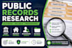 professional public records research, court, property