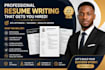 write an ats optimized professional resume and CV