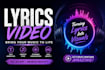 create lyric video plus audio visualization