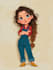 create a disney cartoon illustration