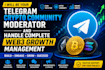 do telegram crypto community moderator and complete web3 growth management