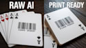 convert ai generated playing cards into print ready poker cards with barcode