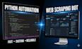 build custom python automation bot, web scraping and telegram bot