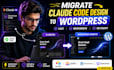 migrate claude code design to wordpress claude pro coworking installing openclaw