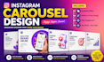 eye catching instagram carousel posts, linkedin carousels, and canva template