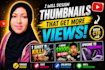 design high CTR youtube thumbnails