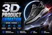 create 3d shoe animation product video 3d product animation