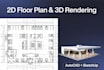 construction architect 2d floor plan 3d gas rendering commercial building gas