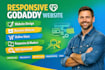 design a responsive godaddy business website and online store