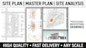 render architectural site plan do site analysis master plan
