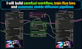 build comfyui workflow, train flux lora and automate stable diffusion pipelines