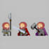 design 2d pixel art animation sprite sheet for your game pixel characters