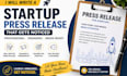 write and distribute a professional press release for your  startup launch