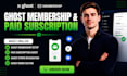 setup ghost membership ghost paid subscription ghost stripe ghost mometization