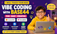 teach your kids vibe coding with base44 lovable replit bolt new vercel expert