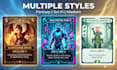 design professional trading card game tcg templates, frames and mockups