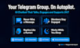 create a custom ai telegram chatbot that replies 24 7