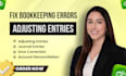 fix quickbooks bookkeeping errors with adjusting entries and journal corrections