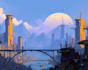 create stunning cyberpunk city illustrations