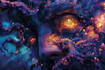 custom illustration dark art and psychedelic