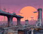 making a cyberpunk city design for you