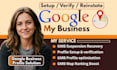 reinstate, setup, fix suspended google my business profile