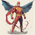 design mascot superhero character and superhero