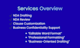 draft nda, service agreements and business contracts