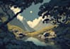 draw a natural landscape and background illustration